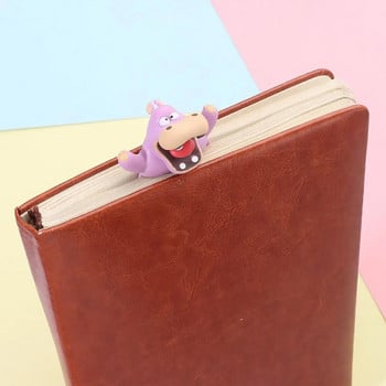 1PC Creative 3D Stereo Bookmark Cartoon Marker Book Clip Kawaii Shark Crocodile Bookmark Of Pages Детски подаръци Училищни канцеларски материали