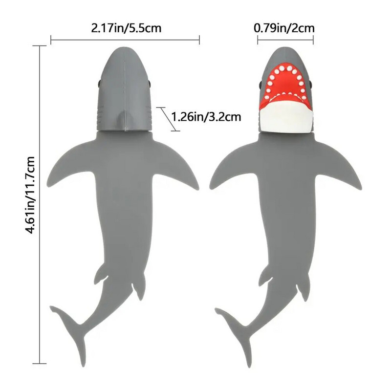 1PC Creative 3D Stereo Järjehoidja Multifilm Marker Raamatuklipp Kawaii Hai krokodill Lehekülgede Järjehoidja Lastele Kingitused Kooli kirjatarbed