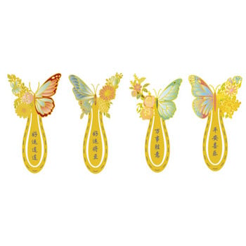 Нови метални отметки в китайски стил Изящни издълбани щипки за пеперуди Маркери за страници Ученически офис Ученически пособия Подаръци