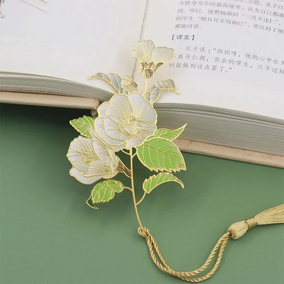 Smalka metāla grāmatzīme Ziedu misiņa doba telpa Grāmatzīmes Dāvana studentu lasāmpiekariņi Kancelejas piederumi Skolas biroja piederumi