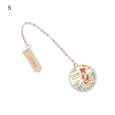 Retro-hiina stiilis astronaut tutt Punase krooniga kraana ripatsiga isikupära raamatuklipp Järjehoidja Lehekülje märk