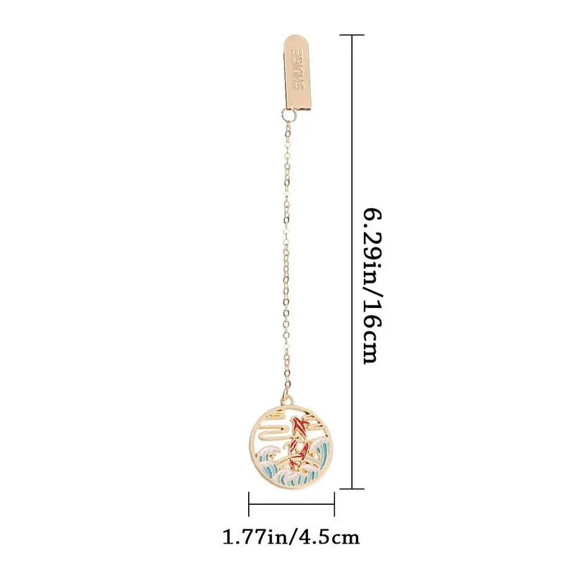 Retro-hiina stiilis astronaut tutt Punase krooniga kraana ripatsiga isikupära raamatuklipp Järjehoidja Lehekülje märk