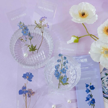 5 τεμ. Vintage φυτά Λουλούδια Σελιδοδείκτες Kawaii Translucent Σημείωση Σελίδας Βιβλιοθήκη Κορεατικής γραφικής ύλης Σχολικό δώρο ανάγνωσης