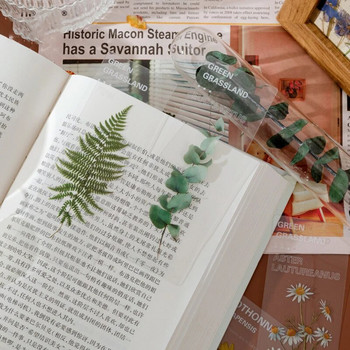 5 τεμ. Vintage φυτά Λουλούδια Σελιδοδείκτες Kawaii Translucent Σημείωση Σελίδας Βιβλιοθήκη Κορεατικής γραφικής ύλης Σχολικό δώρο ανάγνωσης