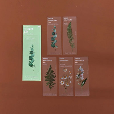 5 tk Vanad taimed Lilled Järjehoidjad Kawaii poolläbipaistev raamat Märkmelehe hoidik Korea kirjatarbed Kontori kooli lugemise kingitus