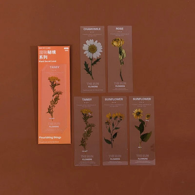 5 tk Vanad taimed Lilled Järjehoidjad Kawaii poolläbipaistev raamat Märkmelehe hoidik Korea kirjatarbed Kontori kooli lugemise kingitus