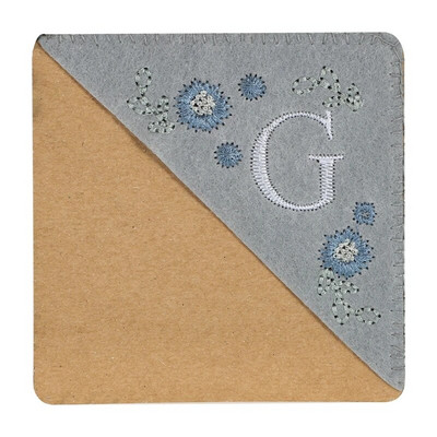 Letter AR käsitsi tikitud nurga järjehoidjad vildist kolmnurga marker Järjehoidjad kingitused lugemissõpradele lugejale õpetaja kingitus