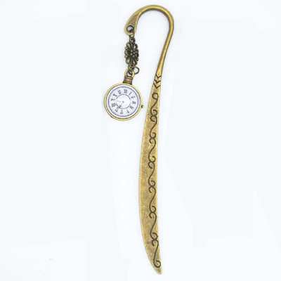 Αστεία ρολόι μεταλλικοί σελιδοδείκτες Vintage ρετρό μαρκαδόρος πύργων Βιβλίο συνδετήρες για παιδιά που διαβάζουν γραφική ύλη Σχολικά είδη δώρων για μαθητές