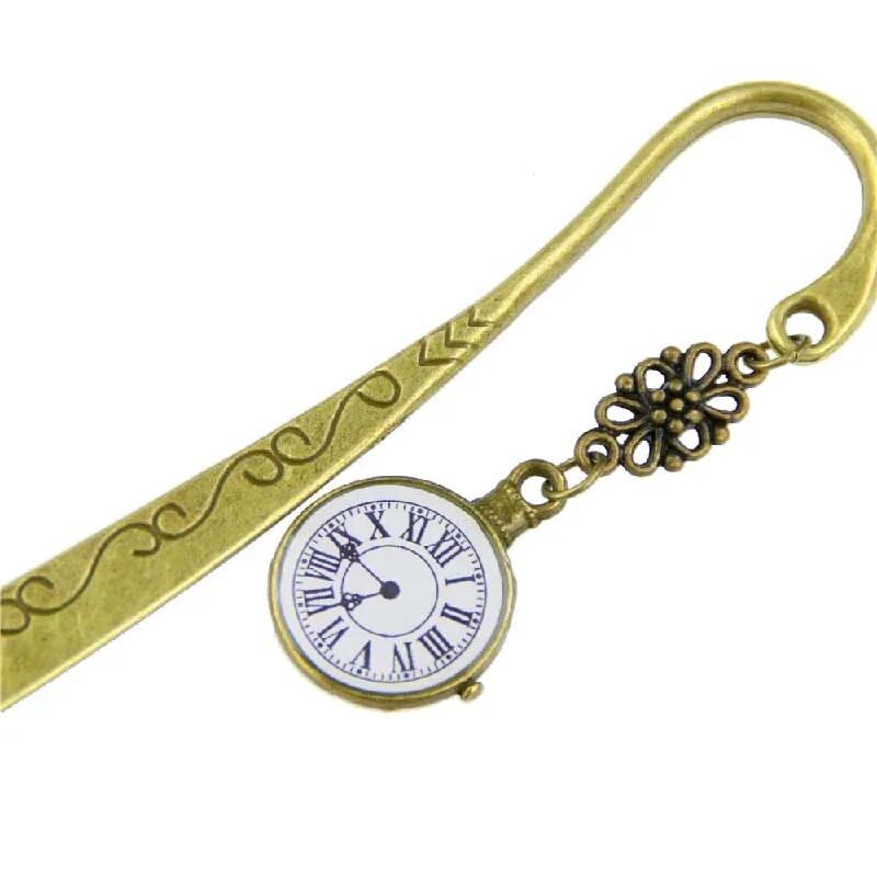 Αστεία ρολόι μεταλλικοί σελιδοδείκτες Vintage ρετρό μαρκαδόρος πύργων Βιβλίο συνδετήρες για παιδιά που διαβάζουν γραφική ύλη Σχολικά είδη δώρων για μαθητές