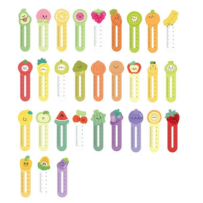 30 τεμ. Kawaii Cartoon Φρούτα Έκφραση Σελιδοδείκτης Ανάγνωση Βιβλίου Σημάδι Βιβλίου Σελίδα Βιβλίου Μαρκαδόρος Χαρτικά Προμήθειες