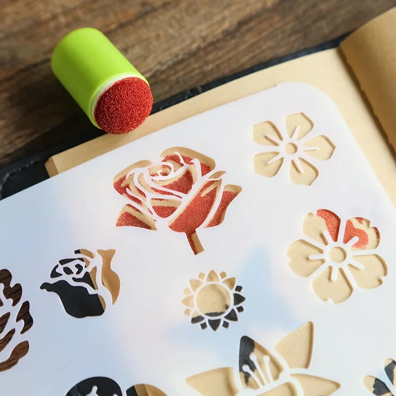 5 vnt/maišelis Rašalo pagalvėlės Halo dažymo įrankis Mini kempinėle piršto rankogalio retro antspaudo tepimo ir dažymo įrankis, skirtas „pasidaryk pats“ iškarpų albumui studentams