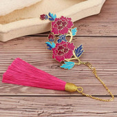 Λουλούδια Κουνέλι Phoenix Μεταλλική φούντα ορείχαλκος Σελιδοδείκτης Κρεμαστό σελιδοδείκτη Κινεζικής Παραδοσιακής Τέχνης Σελιδοποίηση Δώρο για την Ημέρα του Αγίου Βαλεντίνου