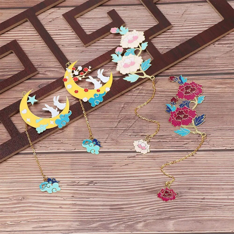 Λουλούδια Κουνέλι Phoenix Μεταλλική φούντα ορείχαλκος Σελιδοδείκτης Κρεμαστό σελιδοδείκτη Κινεζικής Παραδοσιακής Τέχνης Σελιδοποίηση Δώρο για την Ημέρα του Αγίου Βαλεντίνου