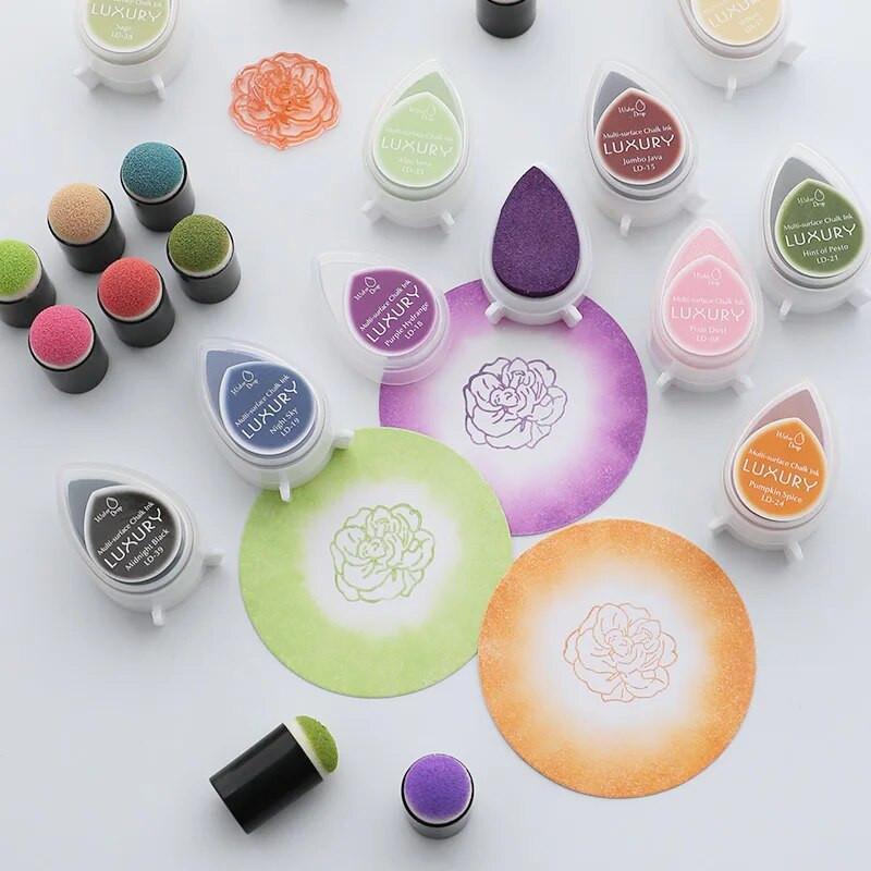 „Water Drops“ rašalo padėklas, skirtas „pasidaryk pats“ iškarpų albumui, „Pasidaryk pats“ nuotraukų albumo dekoravimui „Craft Scrapbooking“ rašalo pagalvėlės antspaudai