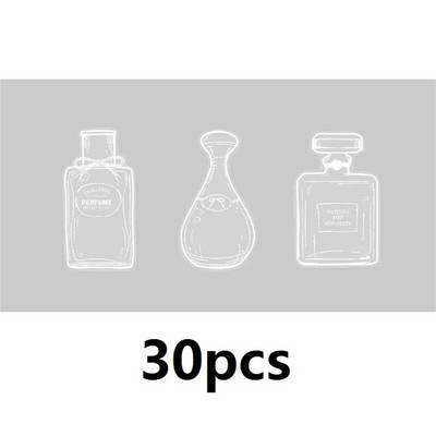 EZONE 30 tk PET dekoratiivsed kleebised läbipaistvad järjehoidja kleebised Mitmeotstarbelised väljalõigete albumi kaunistuskleebised DIY kuivatatud lilleproovid