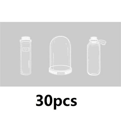 EZONE 30 tk PET dekoratiivsed kleebised läbipaistvad järjehoidja kleebised Mitmeotstarbelised väljalõigete albumi kaunistuskleebised DIY kuivatatud lilleproovid