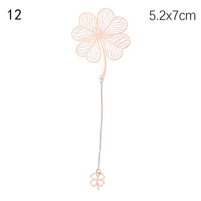 14 μοντέλα Ρετρό μεταλλική φούντα σελιδοδείκτης σε κινέζικο στυλ Δημιουργική φλέβα φύλλων κούφια δείκτες βιβλίων Χάλκινη θήκη βιβλίων Προμήθειες γραφικής ύλης