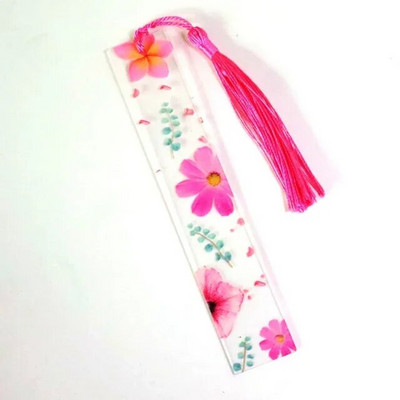 Σειρά λουλουδιών W047 Ακρυλικά σημάδια βιβλίου Λουλούδια Χάρακας Λωρίδα ανάγνωσης Βιβλίου Σήμανση δημιουργικού γραφείου λωρίδες σήμανσης Ευρετήριο Ετικέτα σελιδοδείκτης