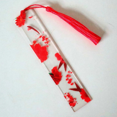 Σειρά λουλουδιών W047 Ακρυλικά σημάδια βιβλίου Λουλούδια Χάρακας Λωρίδα ανάγνωσης Βιβλίου Σήμανση δημιουργικού γραφείου λωρίδες σήμανσης Ευρετήριο Ετικέτα σελιδοδείκτης