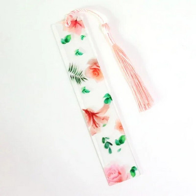 Σειρά λουλουδιών W047 Ακρυλικά σημάδια βιβλίου Λουλούδια Χάρακας Λωρίδα ανάγνωσης Βιβλίου Σήμανση δημιουργικού γραφείου λωρίδες σήμανσης Ευρετήριο Ετικέτα σελιδοδείκτης