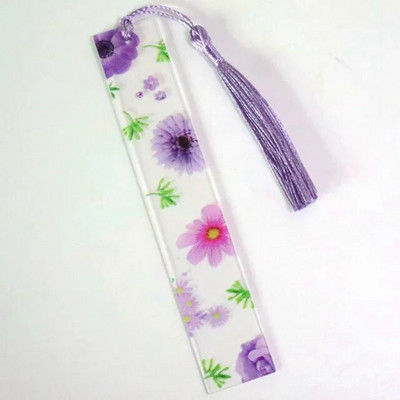 Σειρά λουλουδιών W047 Ακρυλικά σημάδια βιβλίου Λουλούδια Χάρακας Λωρίδα ανάγνωσης Βιβλίου Σήμανση δημιουργικού γραφείου λωρίδες σήμανσης Ευρετήριο Ετικέτα σελιδοδείκτης