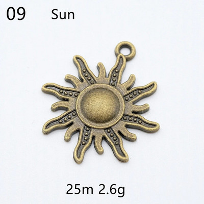 Nr.1-19 Vintage metallist ripats pronksist isetegemise võlu Star Sildid Astro Citation Järjehoidjad Ripats Päevik Kaunistus Kaelakee ornament