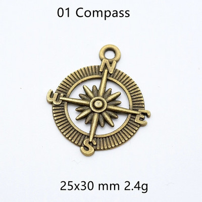 Nr.1-19 Vintage metallist ripats pronksist isetegemise võlu Star Sildid Astro Citation Järjehoidjad Ripats Päevik Kaunistus Kaelakee ornament