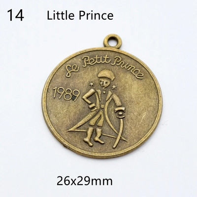 Nr.1-19 Vintage metallist ripats pronksist isetegemise võlu Star Sildid Astro Citation Järjehoidjad Ripats Päevik Kaunistus Kaelakee ornament