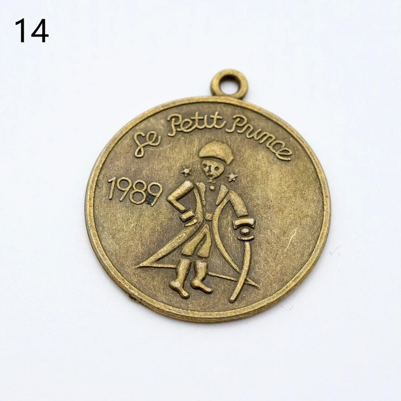 Nr.1-19 Vintage metallist ripats pronksist isetegemise võlu Star Sildid Astro Citation Järjehoidjad Ripats Päevik Kaunistus Kaelakee ornament