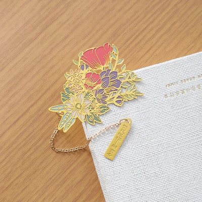 Loomingulised Hiina stiilis lilled messingist järjehoidja tuti ripatsiga retro raamatuklambrid õpilastele peened suveniirid kooli kontoritarbed