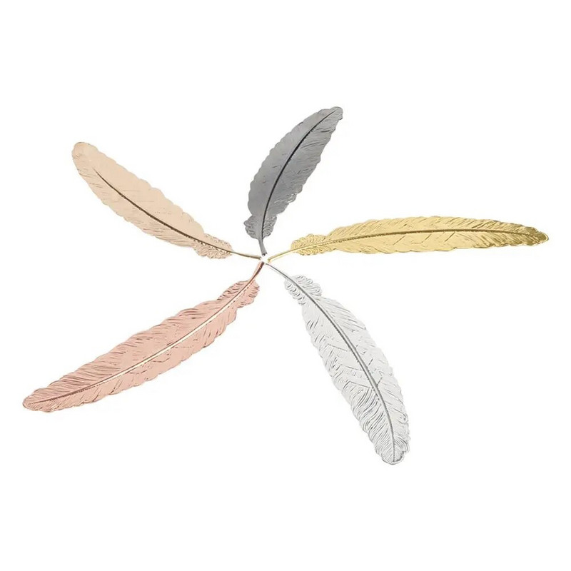 Loominguline retro metallist sulgedega järjehoidja Ilus lahe raamatuleht, lastele õpilaste kingitused, kirjatarbed, koolitarbed, 1 tk