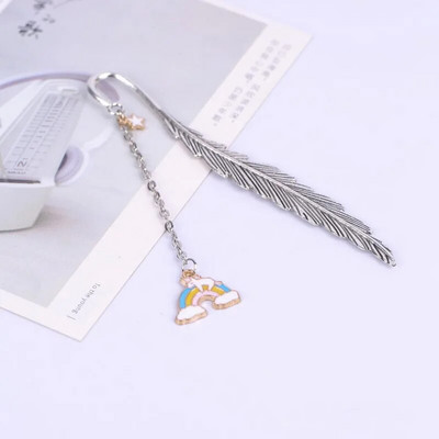 Metallist sulgedest järjehoidja raamatutarvikud Marcapaginas Separador De Libro Kawaii kirjatarbed Mark Lehekülg Järjehoidjad Armas raamatumärk