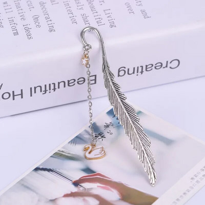 Metallist sulgedest järjehoidja raamatutarvikud Marcapaginas Separador De Libro Kawaii kirjatarbed Mark Lehekülg Järjehoidjad Armas raamatumärk