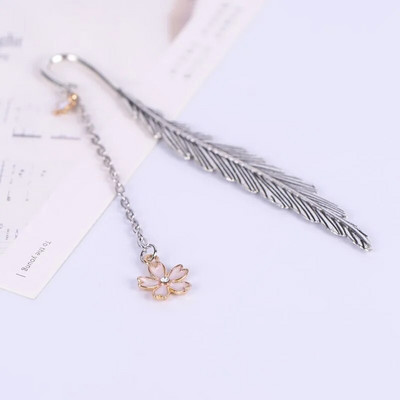 Metallist sulgedest järjehoidja raamatutarvikud Marcapaginas Separador De Libro Kawaii kirjatarbed Mark Lehekülg Järjehoidjad Armas raamatumärk