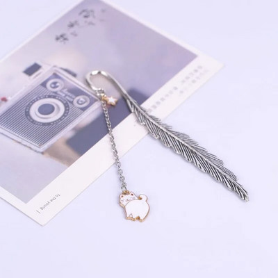 Metallist sulgedest järjehoidja raamatutarvikud Marcapaginas Separador De Libro Kawaii kirjatarbed Mark Lehekülg Järjehoidjad Armas raamatumärk