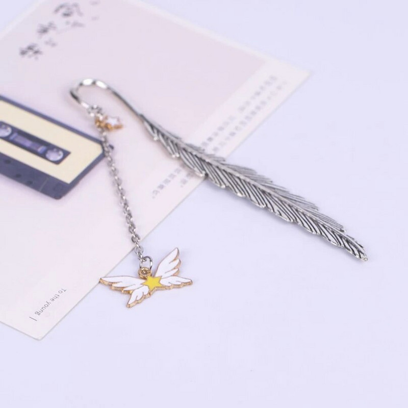 Metallist sulgedest järjehoidja raamatutarvikud Marcapaginas Separador De Libro Kawaii kirjatarbed Mark Lehekülg Järjehoidjad Armas raamatumärk