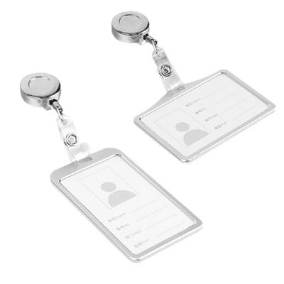 Alumiiniumisulamist kaardimärgihoidja visiitkaart koos ABS-i sissetõmmatava märgirulliga, ID-kaardi hoidjaga, õe tarvikud