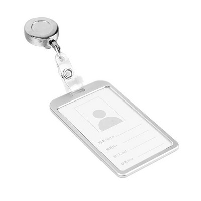 Alumíniumötvözet kártya tartó névjegykártya tartó ABS visszahúzható kitűző orsóval, személyi igazolványtartó ápoló kiegészítők