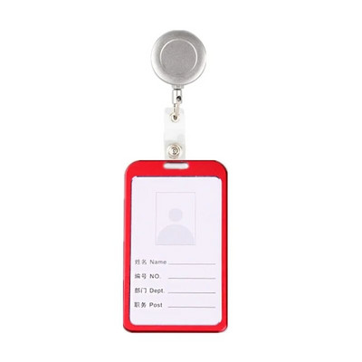 Alumíniumötvözet kártya tartó névjegykártya tartó ABS visszahúzható kitűző orsóval, személyi igazolványtartó ápoló kiegészítők