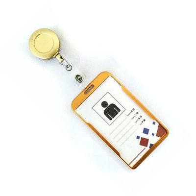 Alumíniumötvözet kártya tartó névjegykártya tartó ABS visszahúzható kitűző orsóval, személyi igazolványtartó ápoló kiegészítők