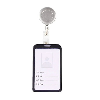 Alumíniumötvözet kártya tartó névjegykártya tartó ABS visszahúzható kitűző orsóval, személyi igazolványtartó ápoló kiegészítők