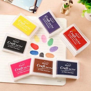 Gradient Colorful Craft Ink Pads Handmade Oil Based Ink Pad Fabric Paper Finger Painting Εγχειρίδιο λογαριασμού Scrapbooking Accessories