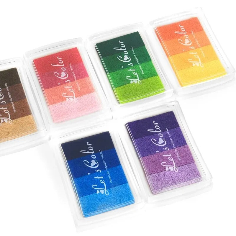 Gradiento spalvingos rankdarbių rašalo pagalvėlės Rankų darbo aliejaus pagrindu pagamintos rašalo pagalvėlės Audinys Popierius Piešimas pirštais Rankinis paskyros iškarpų knygų priedai