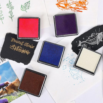 1 σετ 15 χρωμάτων Cute Inkpad Craft Oil Based Ink Pads για λαστιχένιες σφραγίδες Υφασμάτινο λεύκωμα γαμήλιου ντεκόρ Μαξιλαράκι για σφραγίδες δακτυλικών αποτυπωμάτων