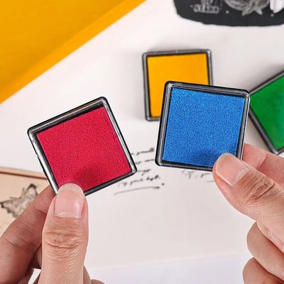 1 σετ 15 χρωμάτων Cute Inkpad Craft Oil Based Ink Pads για λαστιχένιες σφραγίδες Υφασμάτινο λεύκωμα γαμήλιου ντεκόρ Μαξιλαράκι για σφραγίδες δακτυλικών αποτυπωμάτων