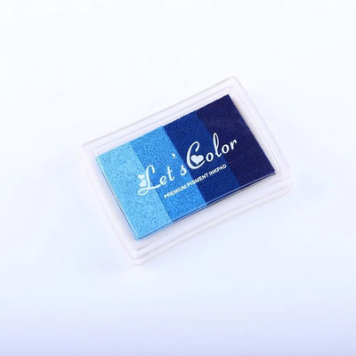 1 gab Gradient Colors Tintes spilventiņš Caurspīdīgi zīmogi DIY Craft Ink Pad Gumijas zīmogi Tintes spilventiņi Tintes zīmogu paliktņi Krāsains karikatūru amatniecības tintes paliktnis