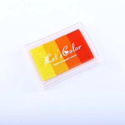 1 gab Gradient Colors Tintes spilventiņš Caurspīdīgi zīmogi DIY Craft Ink Pad Gumijas zīmogi Tintes spilventiņi Tintes zīmogu paliktņi Krāsains karikatūru amatniecības tintes paliktnis
