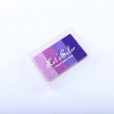 1 gab Gradient Colors Tintes spilventiņš Caurspīdīgi zīmogi DIY Craft Ink Pad Gumijas zīmogi Tintes spilventiņi Tintes zīmogu paliktņi Krāsains karikatūru amatniecības tintes paliktnis