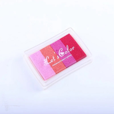 1 gab Gradient Colors Tintes spilventiņš Caurspīdīgi zīmogi DIY Craft Ink Pad Gumijas zīmogi Tintes spilventiņi Tintes zīmogu paliktņi Krāsains karikatūru amatniecības tintes paliktnis