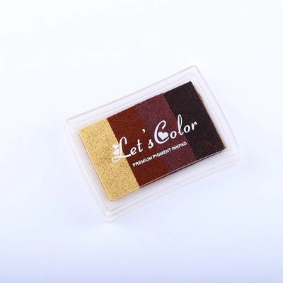1 gab Gradient Colors Tintes spilventiņš Caurspīdīgi zīmogi DIY Craft Ink Pad Gumijas zīmogi Tintes spilventiņi Tintes zīmogu paliktņi Krāsains karikatūru amatniecības tintes paliktnis